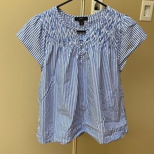 J. Crew shirt. Size XS. Blue/whit striped